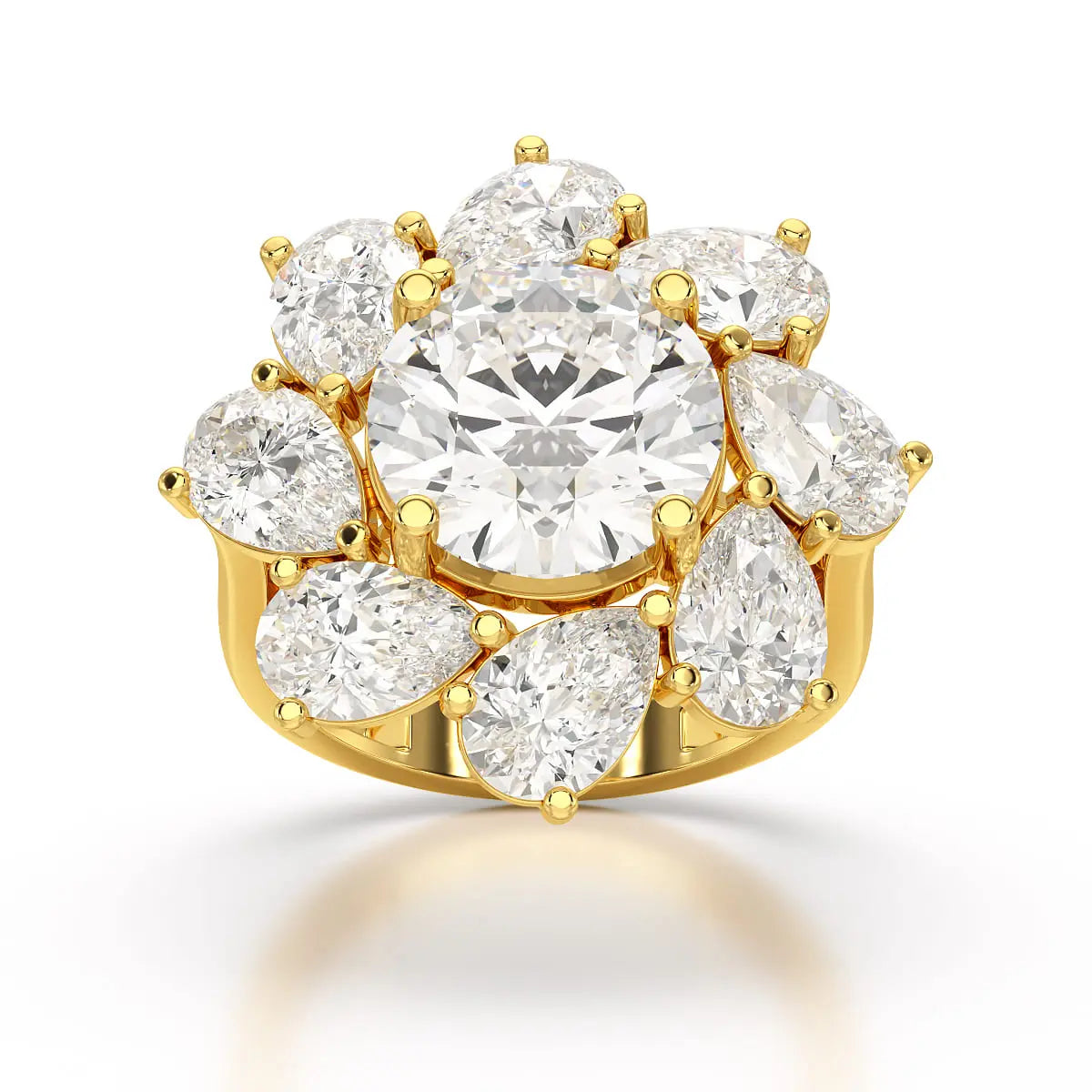 10.43 CT Halo Lab Diamond Ring Jama Jewels