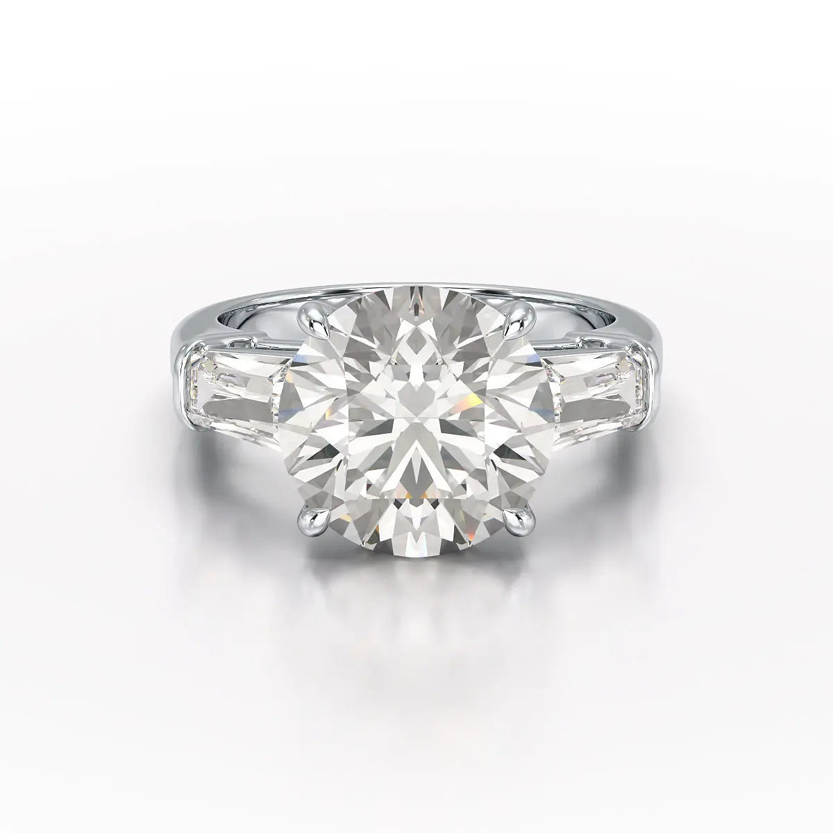 Three Stone Lab Diamond 2.74 CT Wedding Ring - Jama Jewels