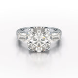Three Stone Lab Diamond 2.74 CT Wedding Ring - Jama Jewels