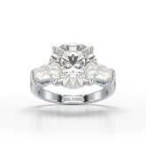 Three Stone Lab Diamond 2.74 CT Wedding Ring - Jama Jewels