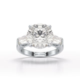 Three Stone Lab Diamond 2.74 CT Wedding Ring - Jama Jewels