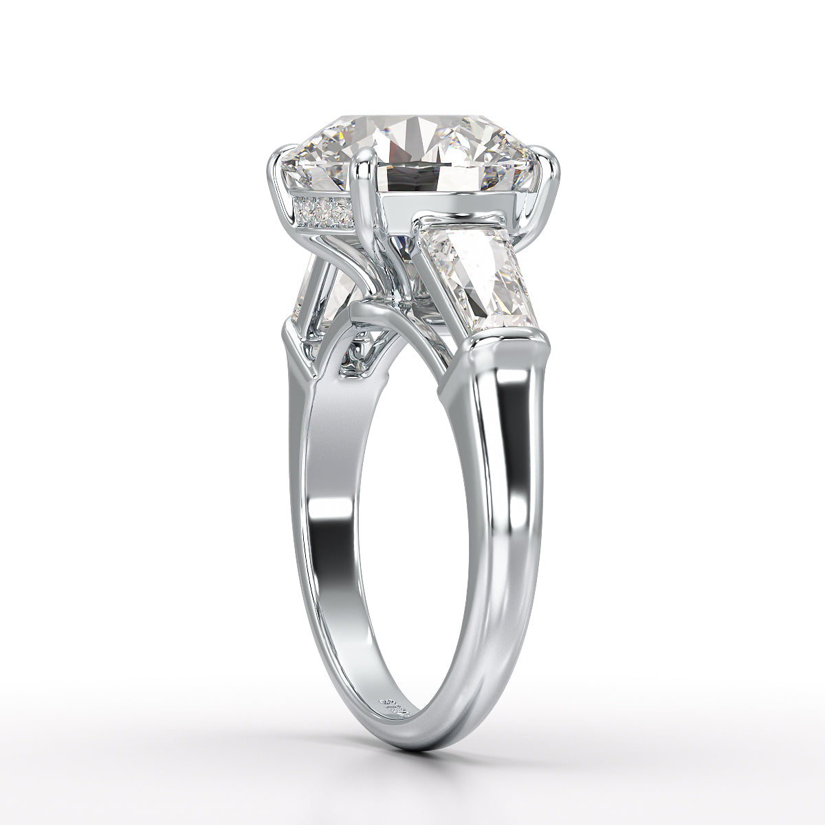 Three Stone Lab Diamond 2.74 CT Wedding Ring - Jama Jewels