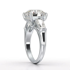 Three Stone Lab Diamond 2.74 CT Wedding Ring - Jama Jewels