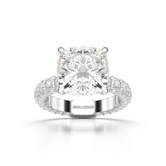 11 CT Lab Diamond Cushion Cut Ring Jama Jewels