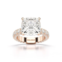 11 CT Lab Diamond Cushion Cut Ring Jama Jewels