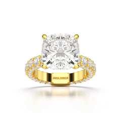 11 CT Lab Diamond Cushion Cut Ring Jama Jewels