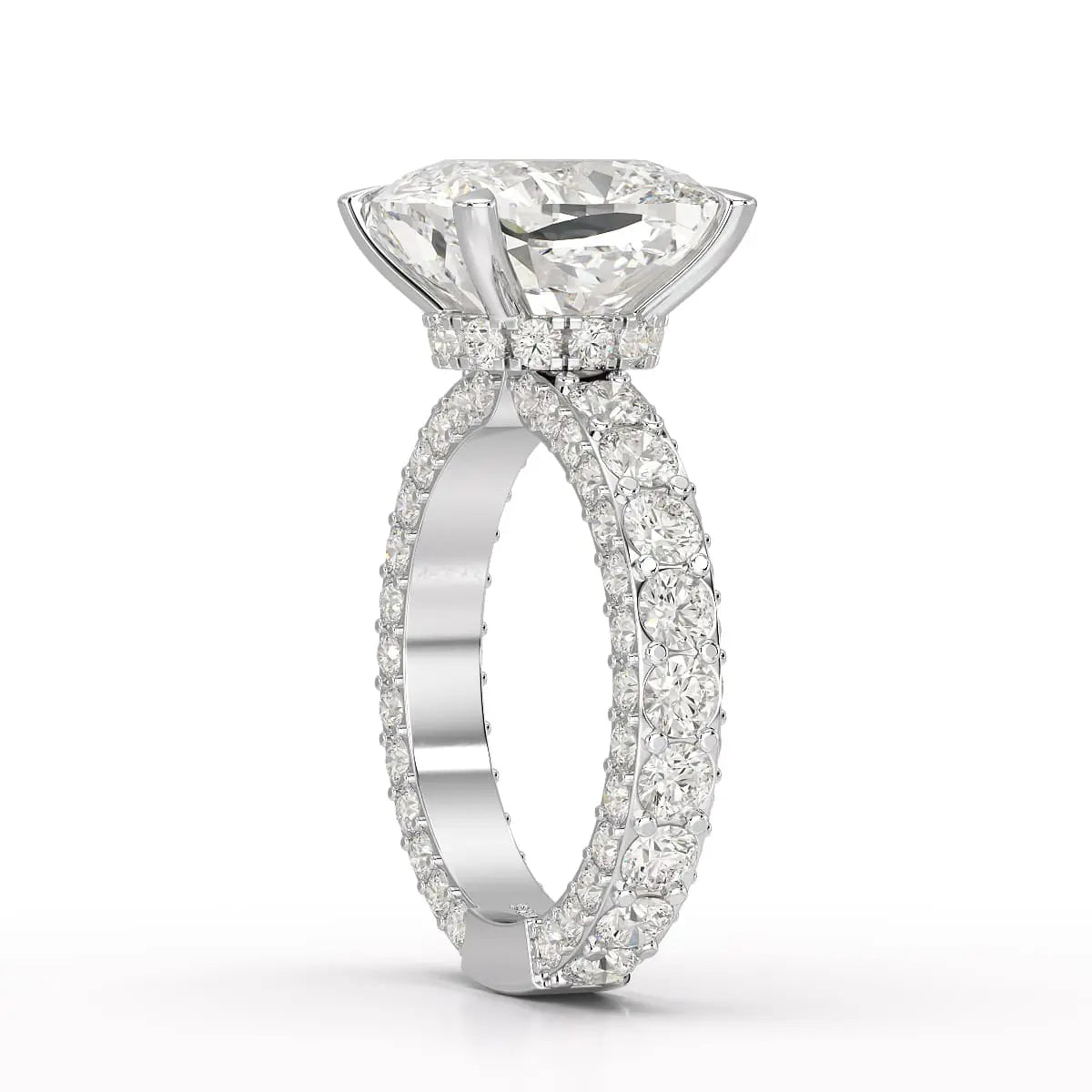 11 CT Lab Diamond Cushion Cut Ring Jama Jewels