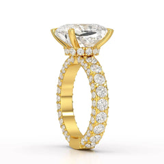 11 CT Lab Diamond Cushion Cut Ring Jama Jewels