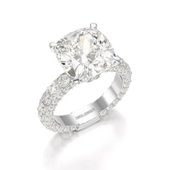 11 CT Lab Diamond Cushion Cut Ring Jama Jewels