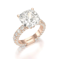 11 CT Lab Diamond Cushion Cut Ring Jama Jewels