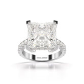 11.42 CT Lab Diamond Princess Cut Hidden Halo Ring