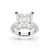 11.42 CT Lab Diamond Princess Cut Hidden Halo Ring Jama Jewels