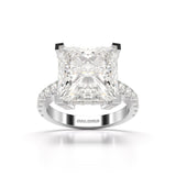 11.42 CT Lab Diamond Princess Cut Hidden Halo Ring