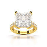 11.42 CT Lab Diamond Princess Cut Hidden Halo Ring