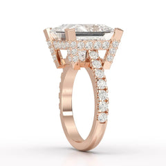 11.42 CT Lab Diamond Princess Cut Hidden Halo Ring Jama Jewels