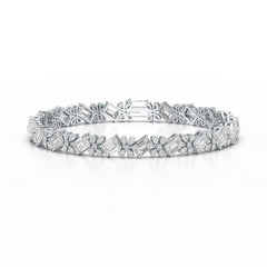 11.95 CT Emerald and Pear Cut Lab Diamond Bracelet Jama Jewels