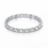 11.95 CT Emerald and Pear Cut Lab Diamond Bracelet Jama Jewels