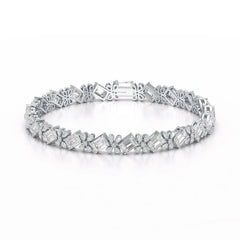 11.95 CT Emerald and Pear Cut Lab Diamond Bracelet Jama Jewels