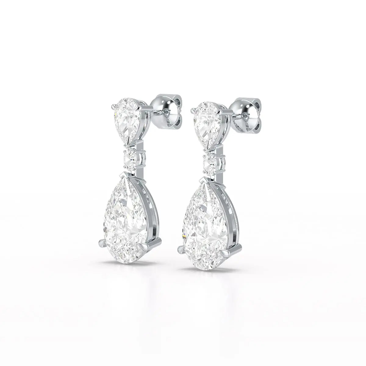 11.9 CT Pear Cut Lab Diamond Drop Earring Jama Jewels