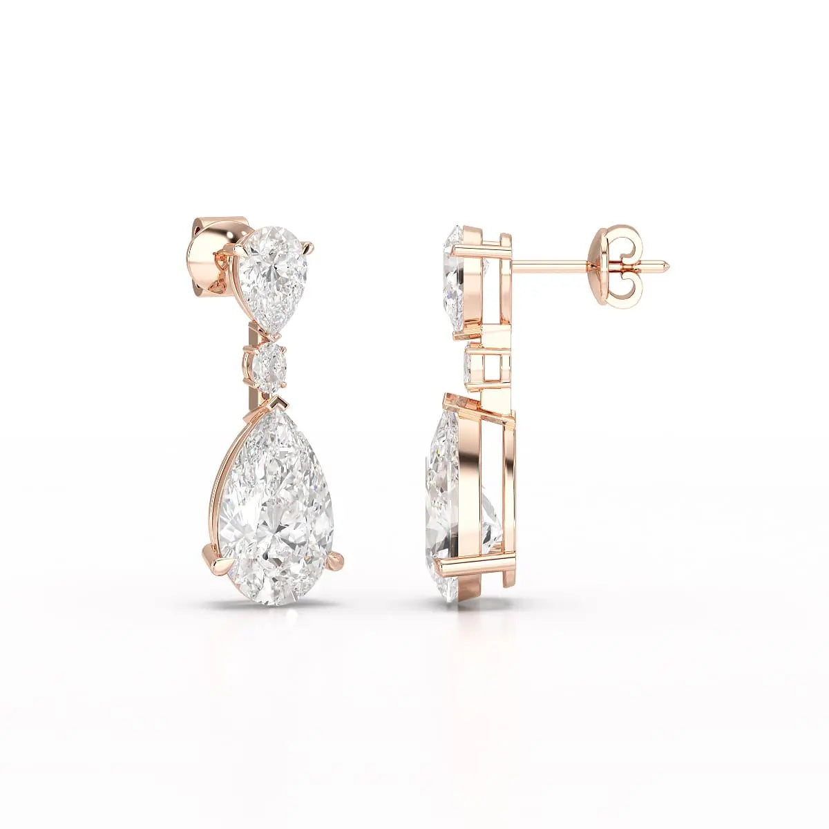 11.9 CT Pear Cut Lab Diamond Drop Earring Jama Jewels