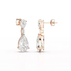 11.9 CT Pear Cut Lab Diamond Drop Earring Jama Jewels
