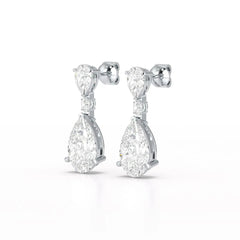 11.9 CT Pear Cut Lab Diamond Drop Earring Jama Jewels