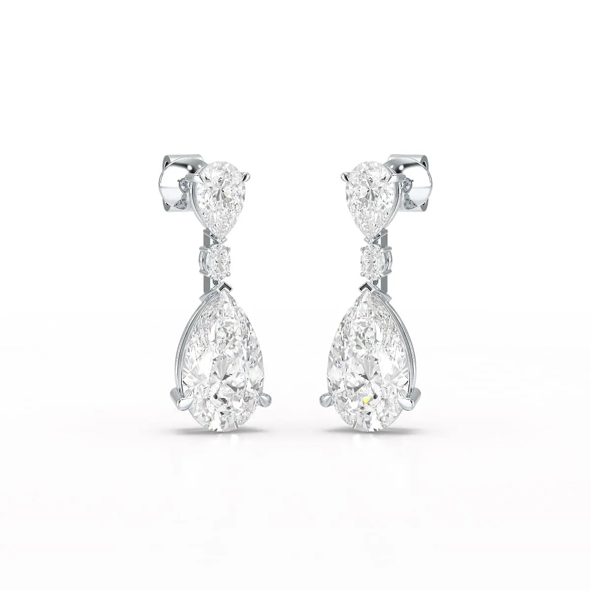 11.9 CT Pear Cut Lab Diamond Drop Earring Jama Jewels