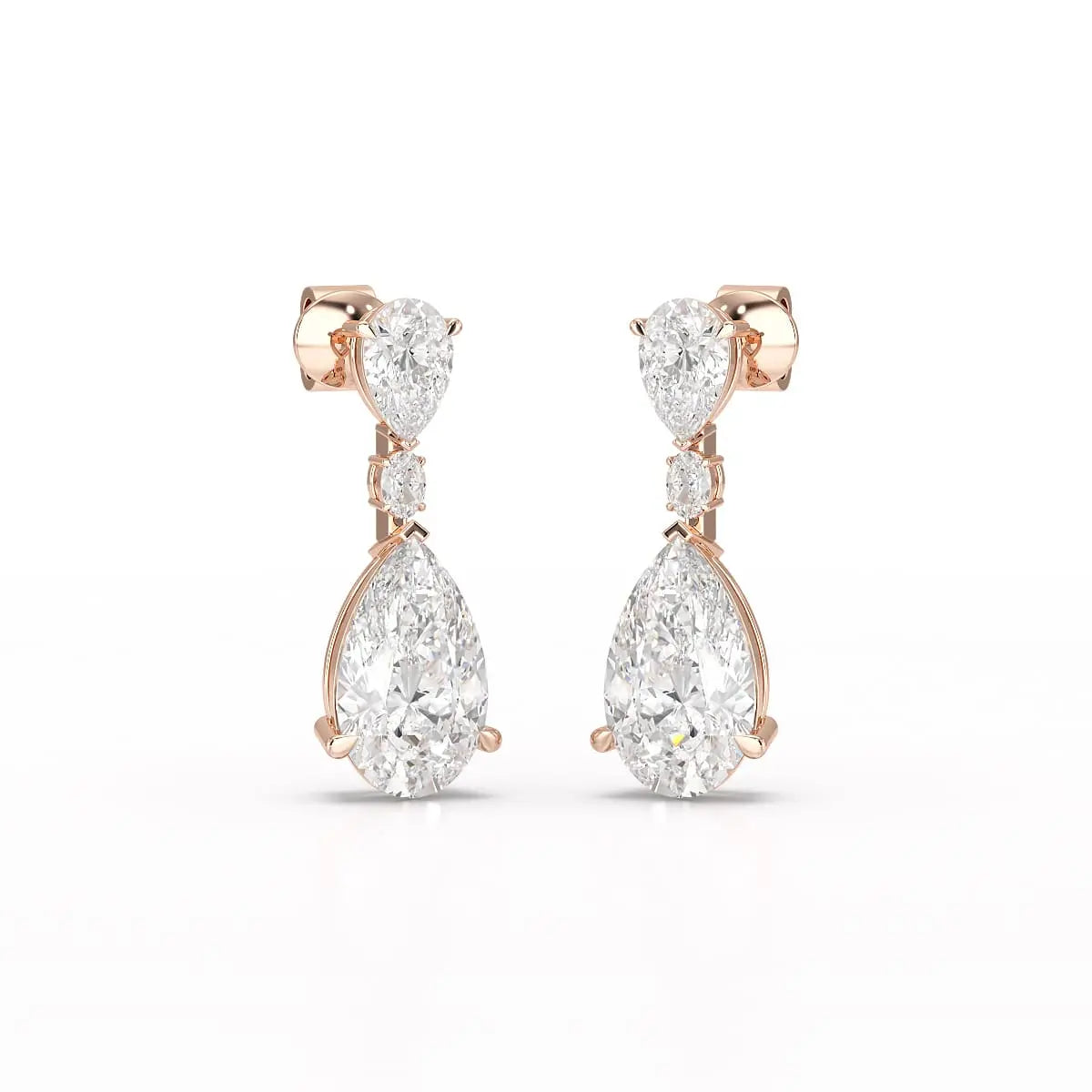 11.9 CT Pear Cut Lab Diamond Drop Earring Jama Jewels