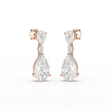 11.98 CT Pear Cut Lab Diamond Drop Earring