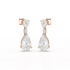 11.9 CT Pear Cut Lab Diamond Drop Earring Jama Jewels