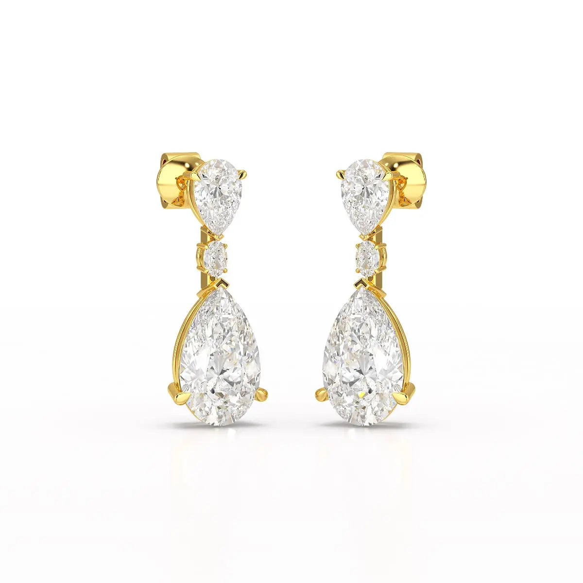 11.9 CT Pear Cut Lab Diamond Drop Earring Jama Jewels