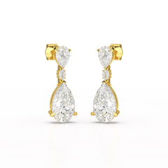 11.9 CT Pear Cut Lab Diamond Drop Earring Jama Jewels