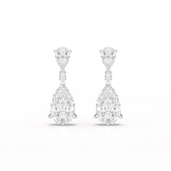 11.9 CT Pear Cut Lab Diamond Drop Earring Jama Jewels