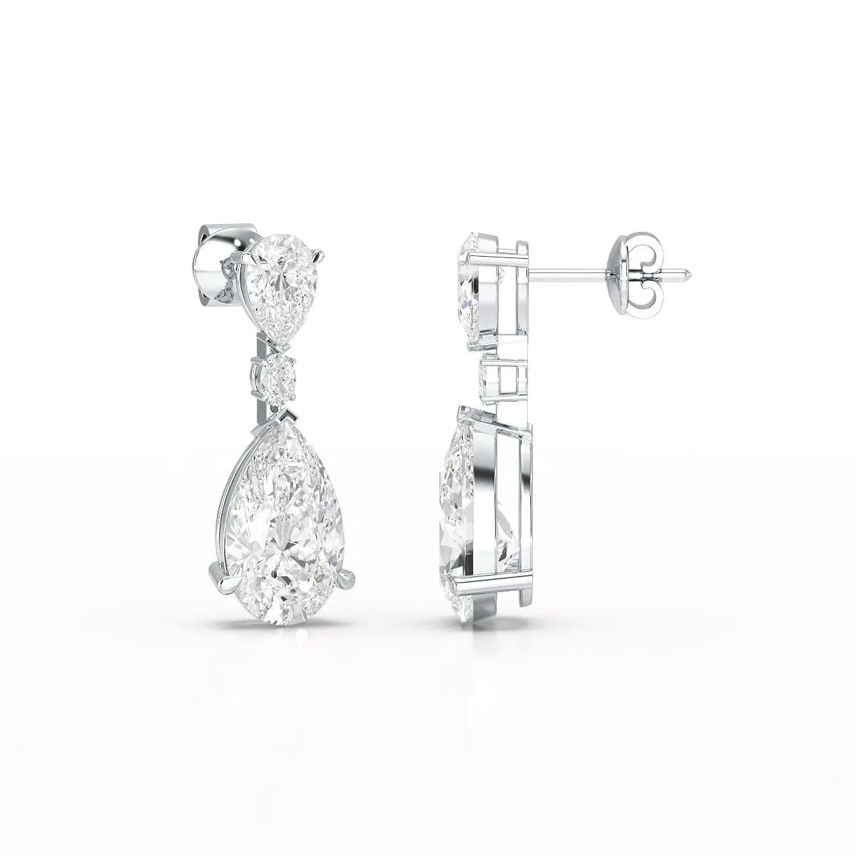 11.9 CT Pear Cut Lab Diamond Drop Earring Jama Jewels