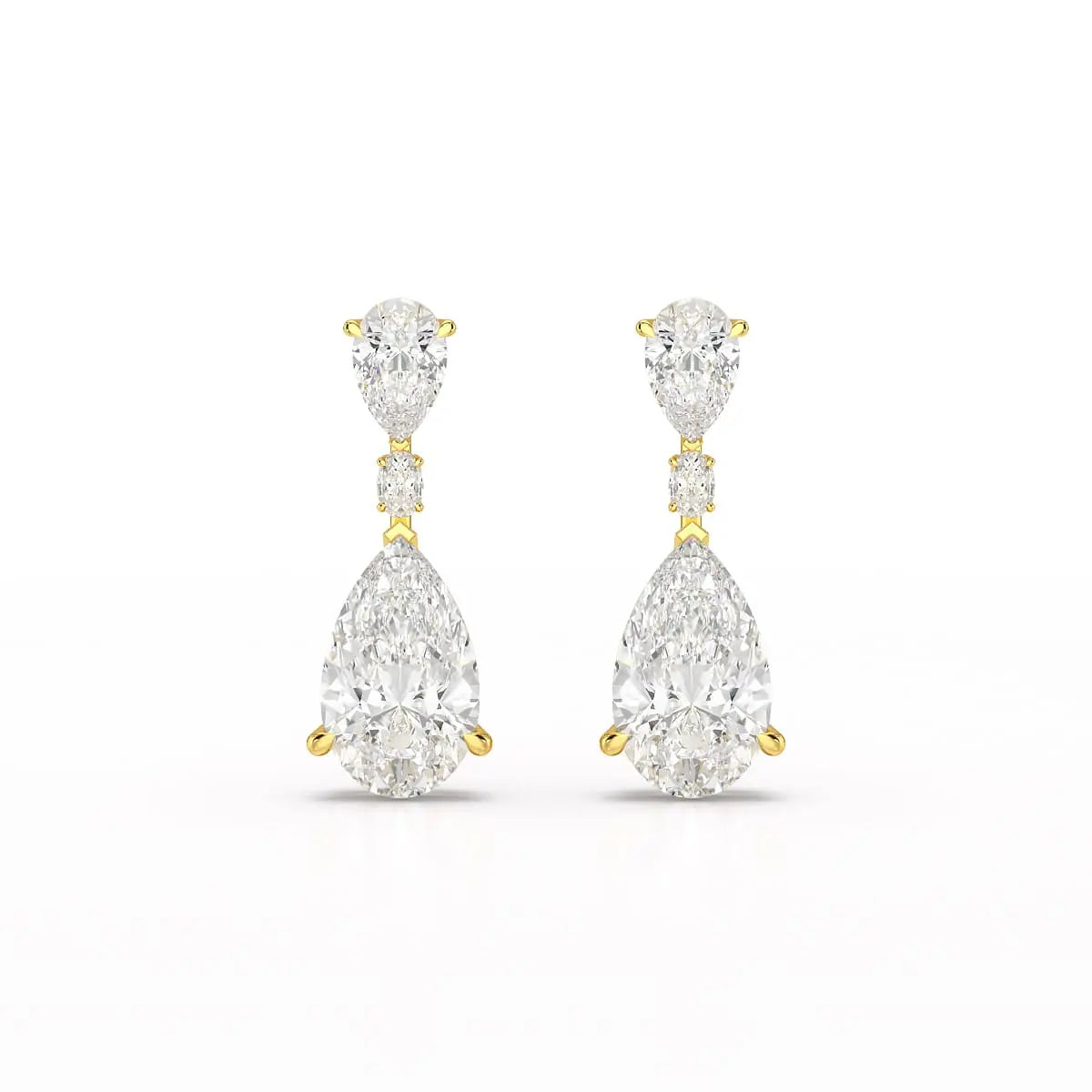 11.9 CT Pear Cut Lab Diamond Drop Earring Jama Jewels