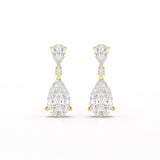 11.98 CT Pear Cut Lab Diamond Drop Earring