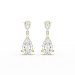 11.9 CT Pear Cut Lab Diamond Drop Earring Jama Jewels