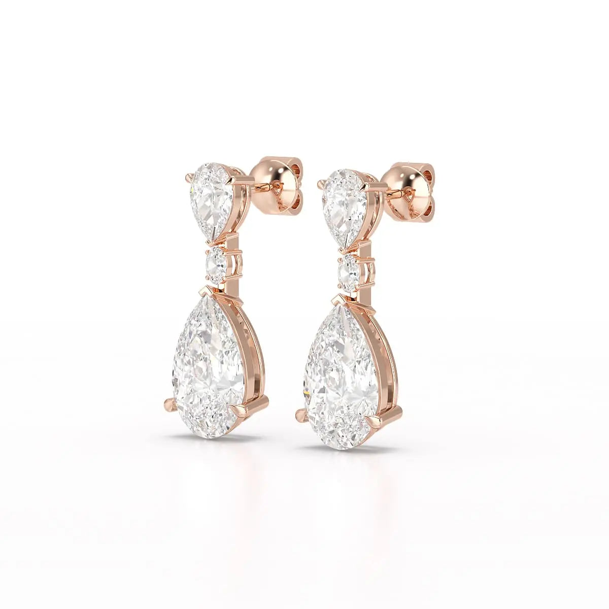 11.9 CT Pear Cut Lab Diamond Drop Earring Jama Jewels