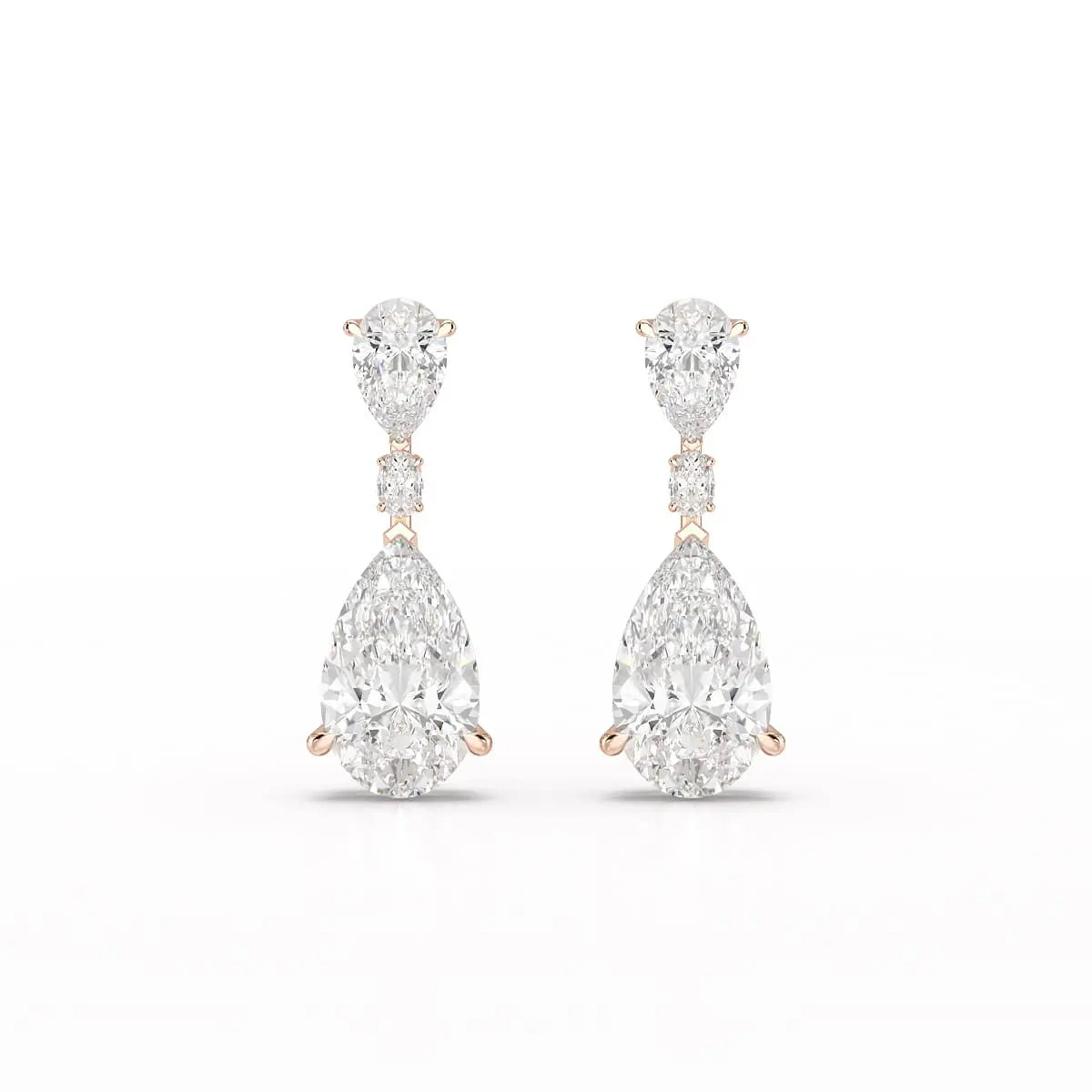 11.9 CT Pear Cut Lab Diamond Drop Earring Jama Jewels
