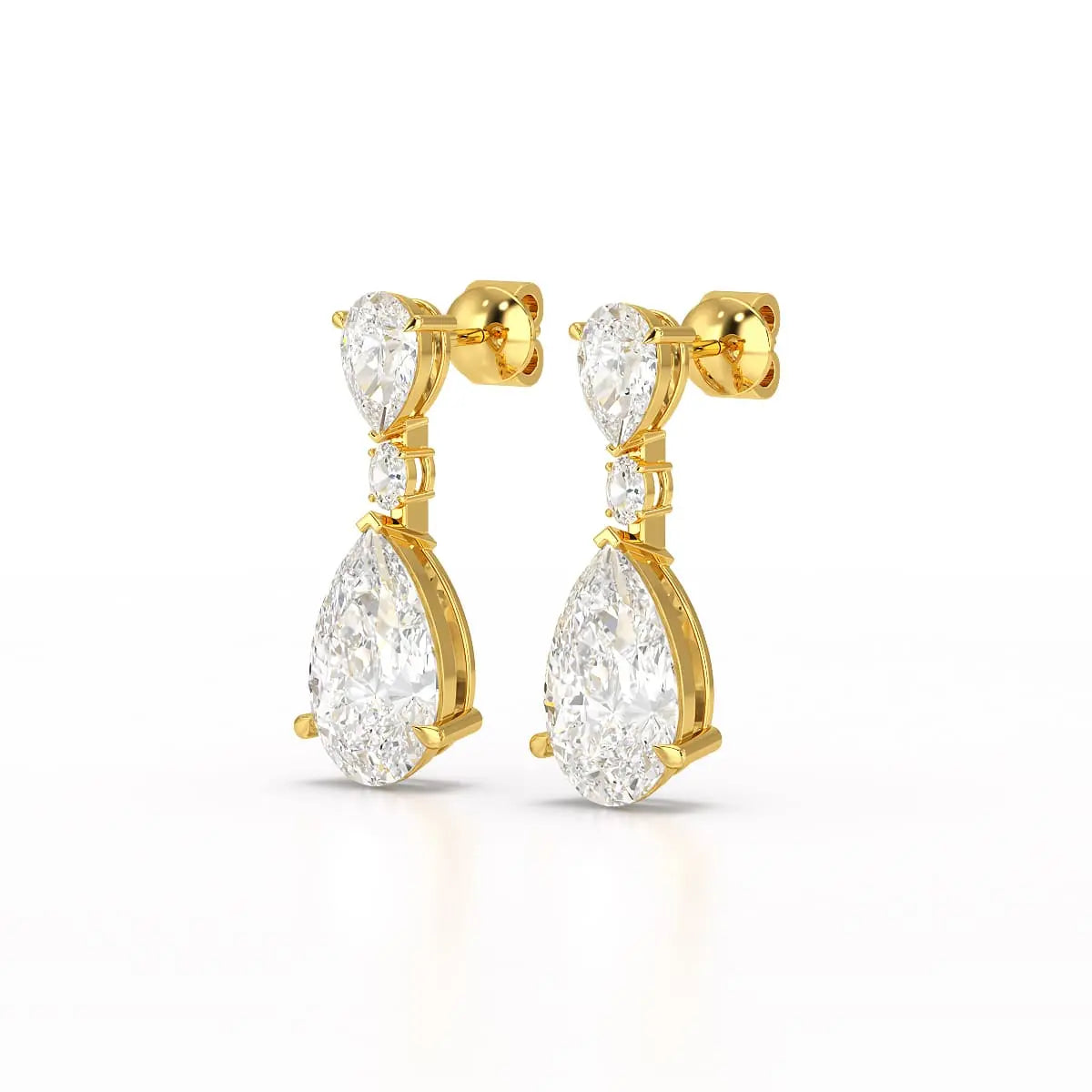 11.9 CT Pear Cut Lab Diamond Drop Earring Jama Jewels