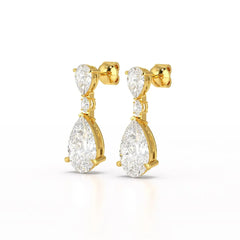11.9 CT Pear Cut Lab Diamond Drop Earring Jama Jewels