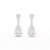 11.98 CT Pear Cut Lab Diamond Drop Earring