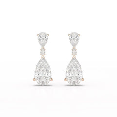 11.9 CT Pear Cut Lab Diamond Drop Earring Jama Jewels