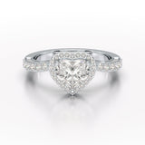 1.73 CT Heart Cut Lab Diamond Engagement Ring - Jama Jewels