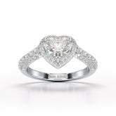 1.73 CT Heart Cut Lab Diamond Engagement Ring - Jama Jewels
