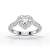 1.73 CT Heart Cut Lab Diamond Engagement Ring - Jama Jewels