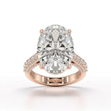 12.06 Carat Oval Cut Lab Diamond Engagement Ring - Jama Jewels