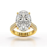 12.06 Carat Oval Cut Lab Diamond Engagement Ring - Jama Jewels