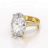 12.06 Carat Oval Cut Lab Diamond Engagement Ring - Jama Jewels