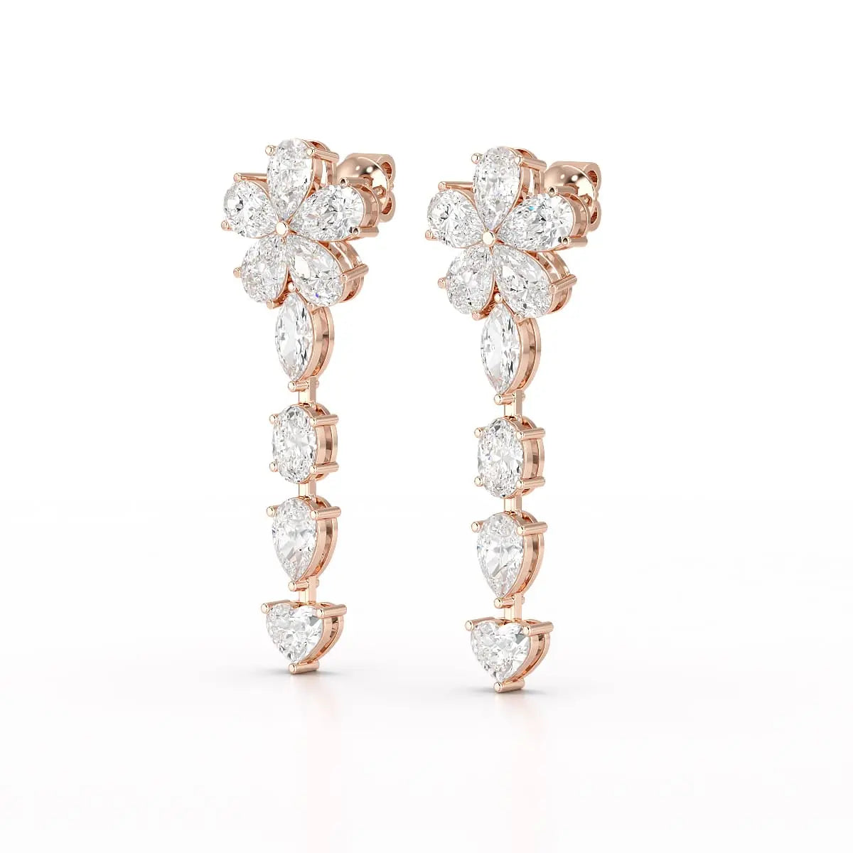12.2 CT Pear Cut Lab Diamond Drop Earring Jama Jewels
